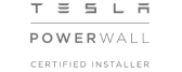 Tesla Powerwall Certified Installer Logo - Omega Solar and Batteries Back up